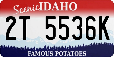 ID license plate 2T5536K