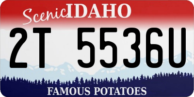 ID license plate 2T5536U