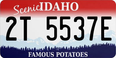 ID license plate 2T5537E