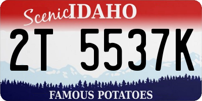 ID license plate 2T5537K