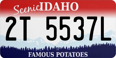 ID license plate 2T5537L