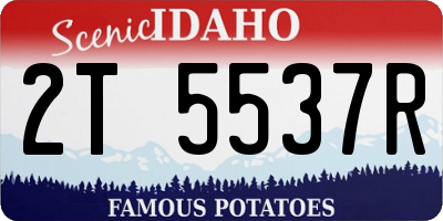 ID license plate 2T5537R