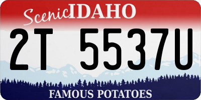 ID license plate 2T5537U