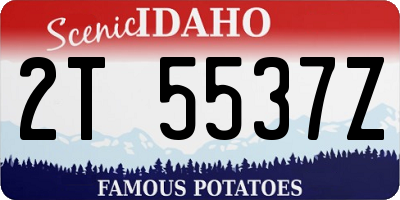 ID license plate 2T5537Z