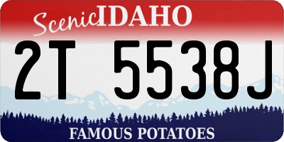 ID license plate 2T5538J