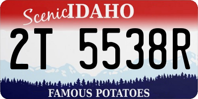 ID license plate 2T5538R