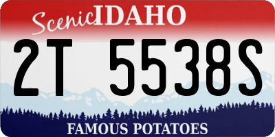 ID license plate 2T5538S