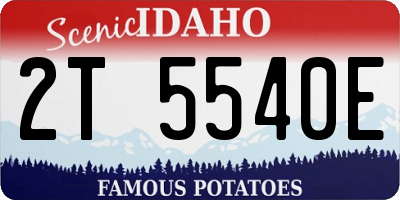 ID license plate 2T5540E