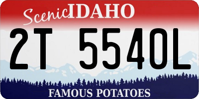 ID license plate 2T5540L