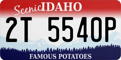 ID license plate 2T5540P