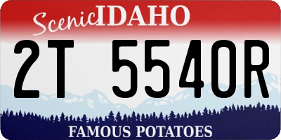 ID license plate 2T5540R