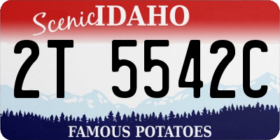 ID license plate 2T5542C