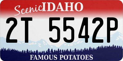 ID license plate 2T5542P