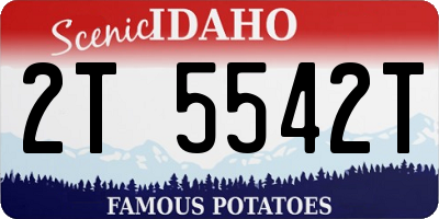 ID license plate 2T5542T
