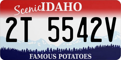 ID license plate 2T5542V