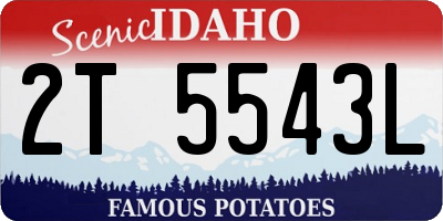 ID license plate 2T5543L