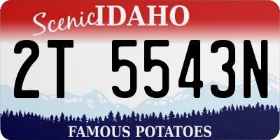 ID license plate 2T5543N