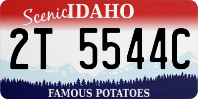 ID license plate 2T5544C