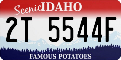 ID license plate 2T5544F