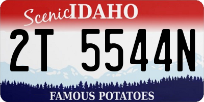 ID license plate 2T5544N