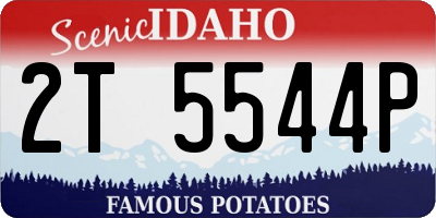 ID license plate 2T5544P