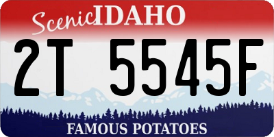 ID license plate 2T5545F