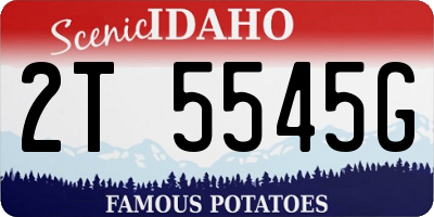 ID license plate 2T5545G