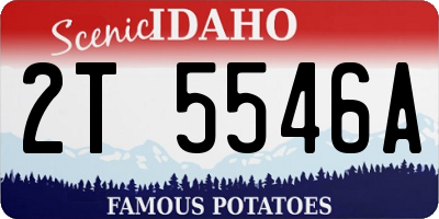 ID license plate 2T5546A