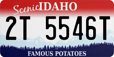 ID license plate 2T5546T
