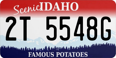 ID license plate 2T5548G
