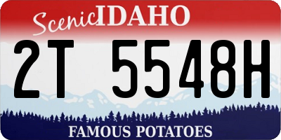 ID license plate 2T5548H