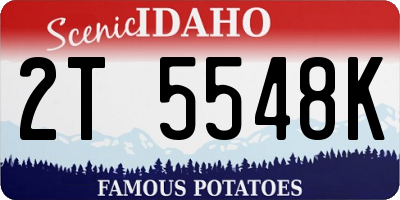 ID license plate 2T5548K