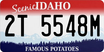 ID license plate 2T5548M
