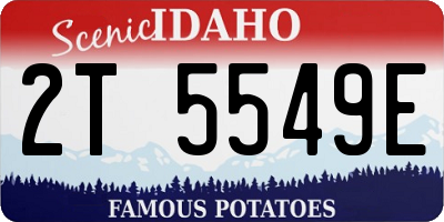 ID license plate 2T5549E