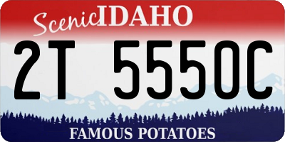 ID license plate 2T5550C