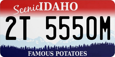 ID license plate 2T5550M