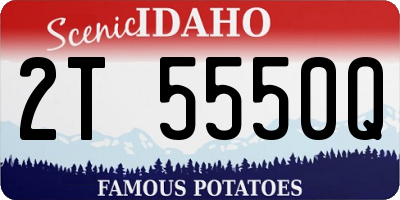 ID license plate 2T5550Q
