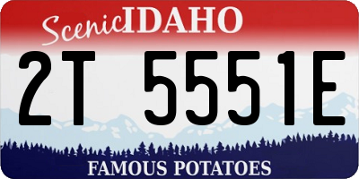 ID license plate 2T5551E