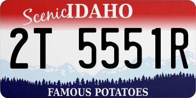 ID license plate 2T5551R