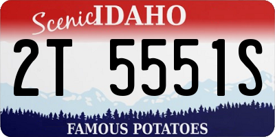 ID license plate 2T5551S