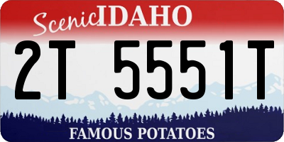 ID license plate 2T5551T