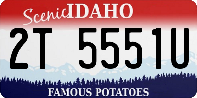 ID license plate 2T5551U