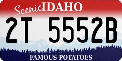 ID license plate 2T5552B