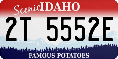 ID license plate 2T5552E