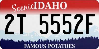 ID license plate 2T5552F