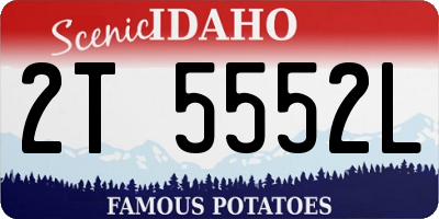 ID license plate 2T5552L