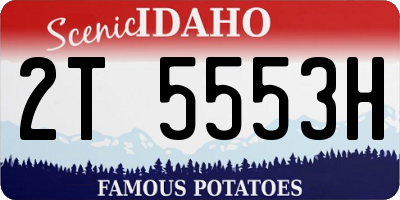 ID license plate 2T5553H