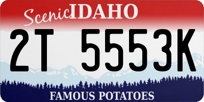ID license plate 2T5553K
