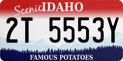 ID license plate 2T5553Y