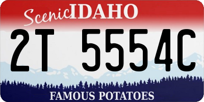 ID license plate 2T5554C